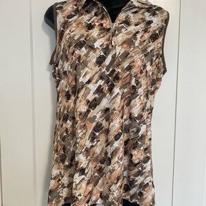 Coral Bay Golf Shirt Athletic Tennis Sleeveless Top Women's Size Medium